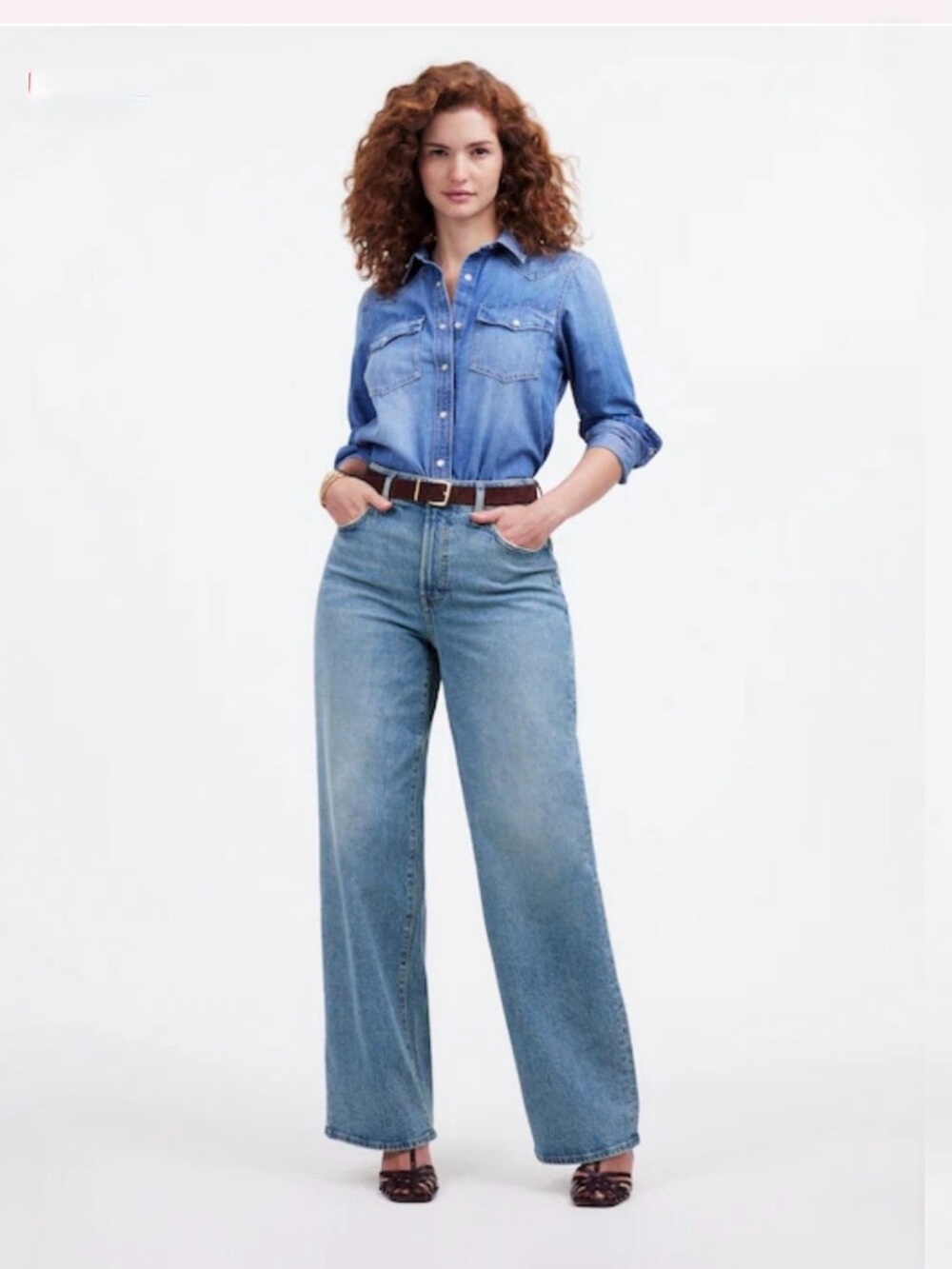 Madewell Light Blue Wide-Leg Jeans